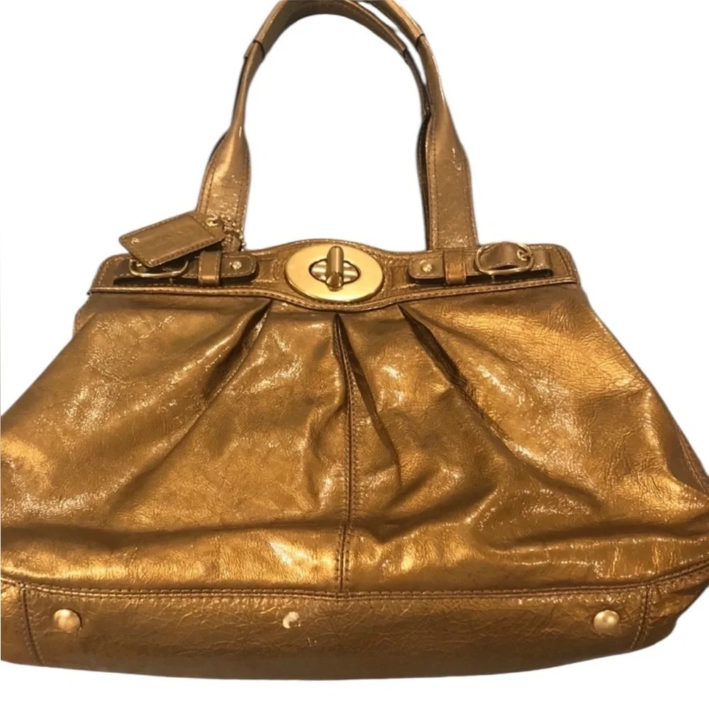 Coach Garnet Metallic Gold Large Bag